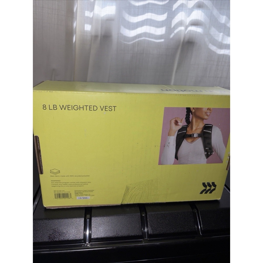 All in Motion 8lb Weighted Vest, One Size Fits Most Adjustable Fit (NEW IN BOX) - Picture 3 of 6